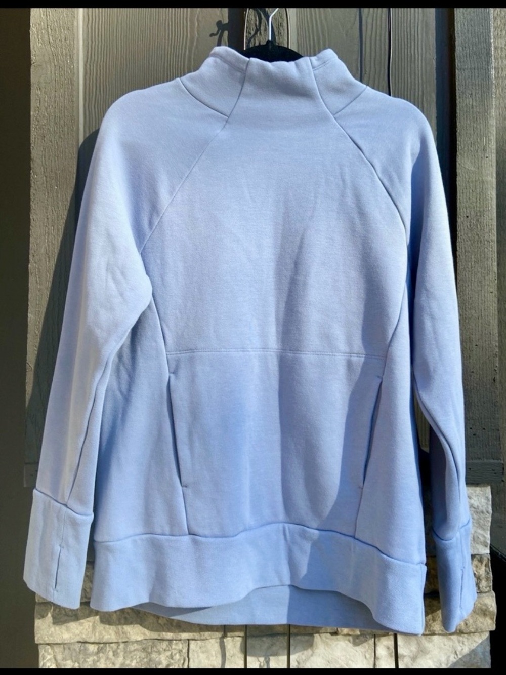 Fabletics Women’s Sky Blue Mock Turtleneck Sweatshirt Size Small 💙